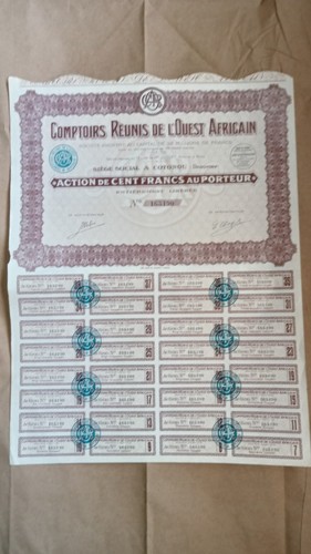 Action 100 francs - francs, au