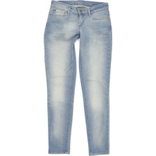 Levi's Demi Curve  Femme Bleu Straight Regular Stretch Jeans W26 L32 (57438)