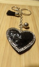 BIJOU DE SAC A MAIN / PORTE-CLE FANTAISIE - COEUR, BRELOQUE, POMPON PENDENTIF