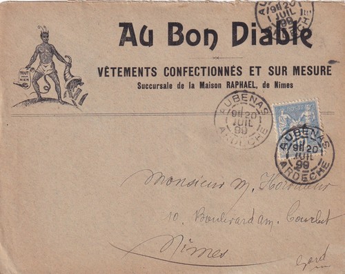 Enveloppe pub 1899 - "au, bon