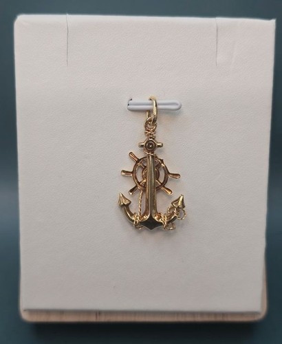 Pendentif ancre jaune - pendentif, or
