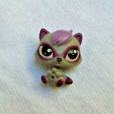 LITTLEST PET SHOP PETSHOP LPS #3719 HASBRO BABY RACCOON GREY & PURPLE