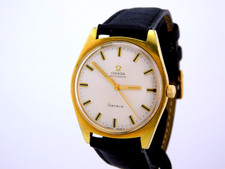 VINTAGE OMEGA GENEVE 24J CAL.552 DRESS 18K GP MENS WRISTWATCH SERVICED C.1968
