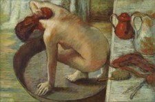 nude woman bathing after Degas oil painting on canvas / painting on canvas nude