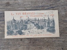 Ancien Prospectus Le Vin De Bravais A L'exposition Universelle De Paris 1900