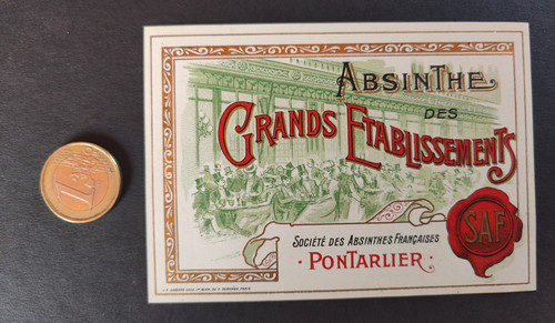 Ancienne rare étiquette - et,