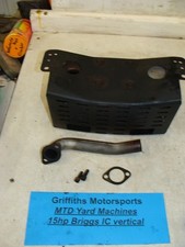 YARD-MACHINES MTD Briggs Stratton IC 15hp mower muffler heat shield header pipe