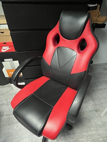 Chaise bureau rouge noir - chaise, rouge/noir