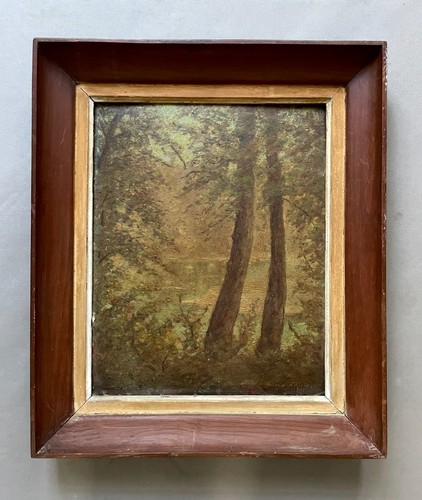 étang meudon huile sur - l'étang,