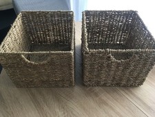 2 paniers en jonc de mer