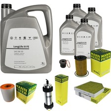 MANN Inspection set 9 Huile moteur VW 0W-30 Longlife IIIFE pour Audi A6 Avant