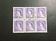 Timbre Canada stamp 4 cents 1953 Reine Elizabeth II - Portrait Karsh