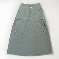 Marithe Francois Girbaud Vintage Y2K 2000s Original Maxi Cargo Green SkirtSize S