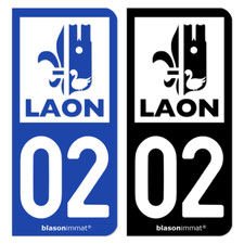 2 Autocollants plaque