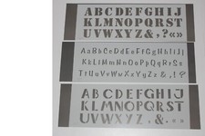 Pochoir plastique lettre alphabet version au choix :