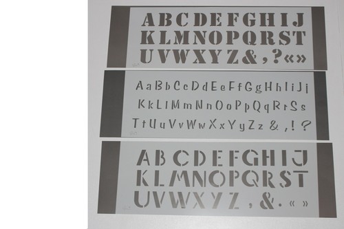 Pochoir plastique lettre