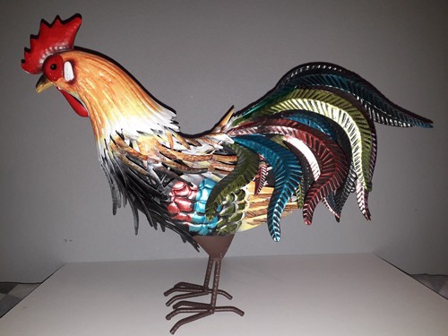 Grand coq fer décoration - grand, en