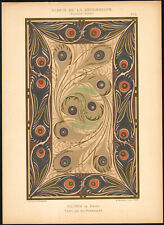 1900 Lithographie Plumes de