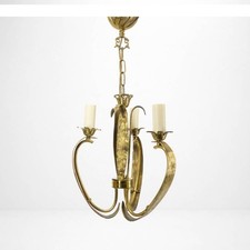 Lustre 3 bras en laiton doré