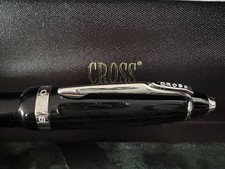 Stylo Plume CROSS Townsend Laque Noire À Cartouche Écrit Avec Boîte