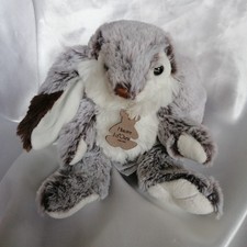 Doudou lapin fourrure chinée