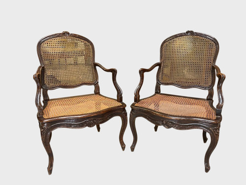 Paire fauteuils louis à - paire,