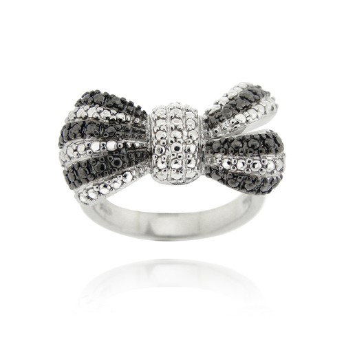 925 argent diamant noir - diamant, accent