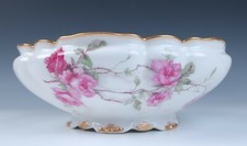 Haviland Baltimore Rose Large Serving Centerpiece Bowl Limoges Porcelain Pink