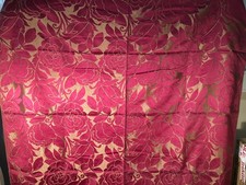 Red and Gold Reversible Damask