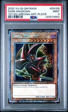 Dark Magician Arkana Art RA04-EN106 Platinum Secret Rare PSA 9