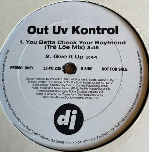 Out kontrol single - kontrol, vinyle
