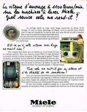 ADVERTISEMENT ADVERTISING 1981 MIELE washing machine