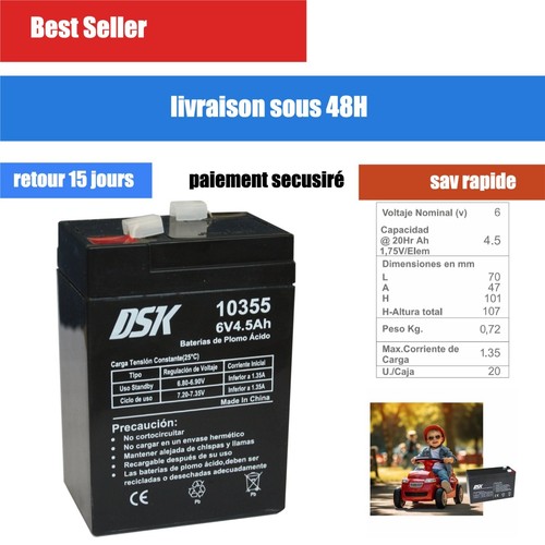 Batterie agm plomb 5ah - agm, 4,5ah