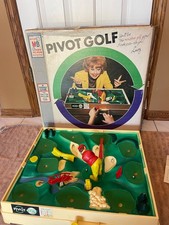 RARE MILTON BRADLEY PIVOT GOLF MINIATURE GOLF GAME W/BOX 1973 EXCELLENT