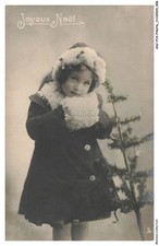 ASJP14-0761-GIRL - Portrait of a Girl and a Fir Tree - Merry Christmas