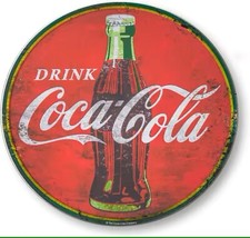 plaque vintage coca cola ronde 30*30