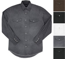 Wrangler Men's Western Shirt Pearl Snap Button Long Sleeve Front Button Pockets