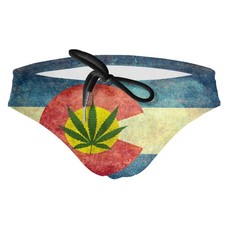 Colorado Flag with Cannabis
