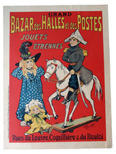 Les Maitres de l'Affiche Jouets Etrennes Grand Bazar des Halles Merckel 1898