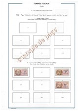 FRANCE  timbres fiscaux " VIANDES"  1943-1960  - Album  à imprimer soi-même