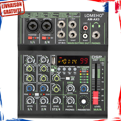 Table mixage canaux audio - mixage,