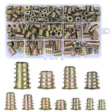 230 Pièces Insert Fileté Bois, Alliage de Zinc Hexagonale Écrous Inserts Filetag