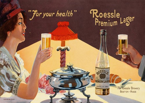 Affiche vintage roessle lager - vintage,