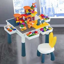 Bureau Enfant Ensemble Table et blocs de construction pour Enfants, Hauteur Régl