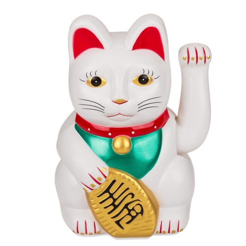 Statue chat porte - -, bonheur