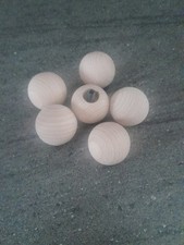 Lot 6 Poignées Boutons Bois