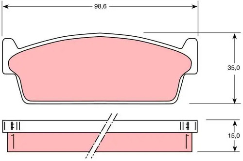 Plaquettes frein gdb1021 - plaquettes, de