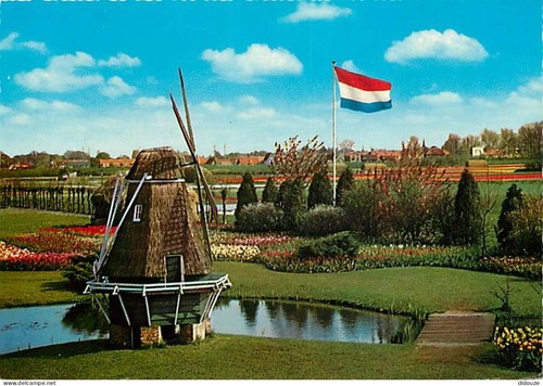 Carte postale moulin à - -,
