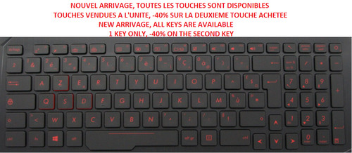 Touche clavier asus fx553ve - touche,