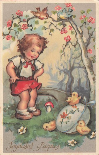 Illustree paques petite - cp,